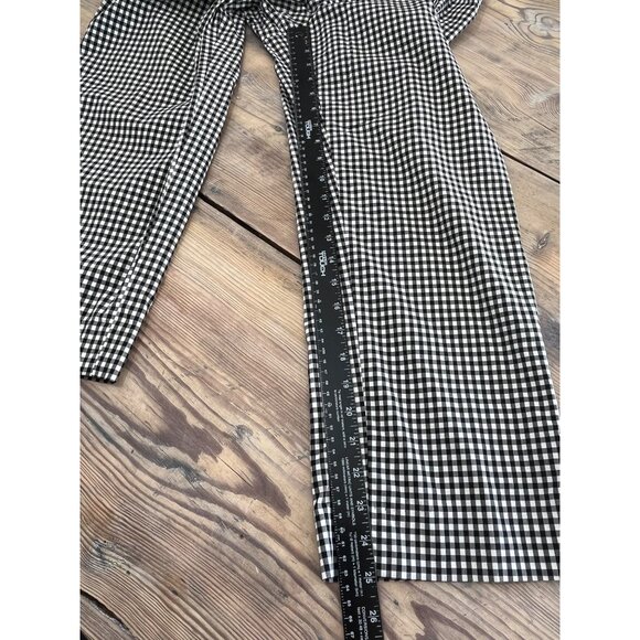 Jones New York Gingham Cropped Pants Womens 6 Black Cottage Core Retro - Picture 6 of 6